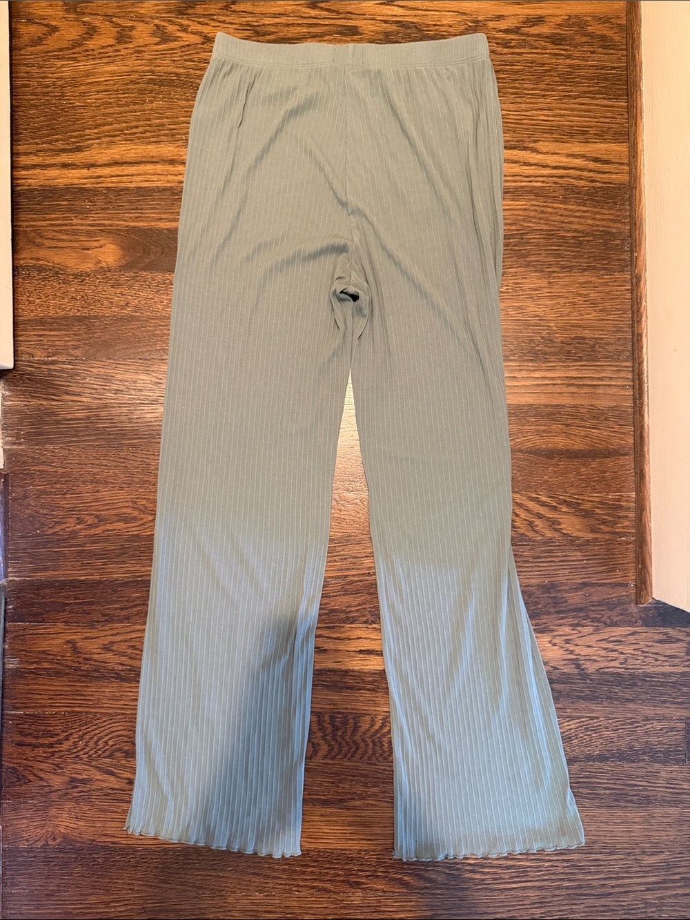 nuuds Agave/Olive Green Ribbed Tank Top and Lounge Pants Pajamas - Picture 9 of 15